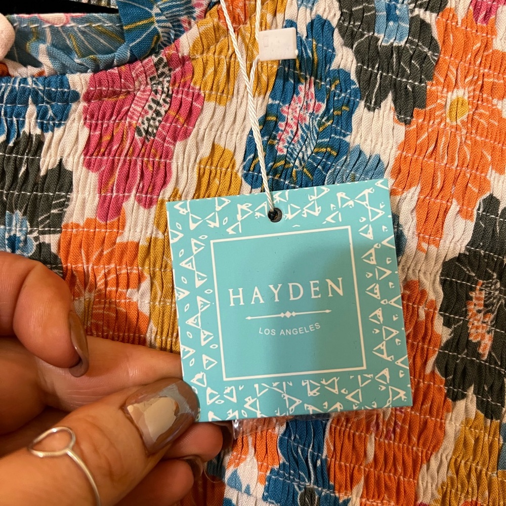 Hayden Colorful Floral Ruffle Blouse - Picture 3 of 5